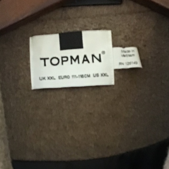 TOPMAN TAN COAT MENS - Picture 14 of 16